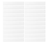 LLPT Dry Erase Magnetic Strips | 20 Pcs | 2.5CM x 30CM | Blank Writable Magnet | Reusable Sticky Labels and Stickers Notes | for Whiteboard Locker Classroom (DMS11220WT) | White