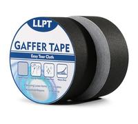 LLPT Gaffer Tape | Duct Tape | 2 Packs | 50mm x 32m | Black Heavy Duty Gaffing Tape | Matte Non Reflective Easy Tear Residue Free | for Cords Photography (PGT532P2BK)
