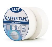 LLPT Gaffer Tape | Duct Tape | 2 Packs | 50mm x 32m | White Heavy Duty Gaffing Tape | Matte Non Reflective Easy Tear Residue Free | for Cords Photography (PGT532P2WT)