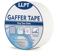 LLPT Gaffer Tape | Duct Tape | 50mm x 32m | White Heavy Duty Gaffing Tape | Matte Non Reflective Easy Tear Residue Free | for Cords Photography (PGT532P1WT)