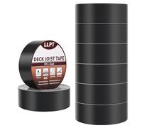 LLPT Joist Tape for Decking | Beam Joist Protection Flashing Tape | Heavy Duty Waterproof Butyl Sealant | for Wood Decks Roof Building Joists Beams(JDT250P8) | 8 Packs | 50mm x 15m