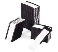 LLPT Magnetic Label Holder | 25MM x 50MM | Pack of 50 with Paper Inserts and Plastic Protectors | Mess Free Reusable for Shelf White Board Toolbox Metal Wall Cabinet Drawer (MH2150)