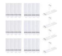 LLPT Picture Hanging Strips Detachable | 12 Pairs (24 Strips) | Small 15 x 50 mm | Picture Hangers Without Nails | Removable Adhesive Strips | for Wall Posters Photos (SW15512) | White