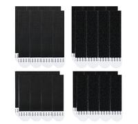 LLPT Picture Hanging Strips Detachable | 16 Pairs (32 Strips) | 8L + 8M | Picture Hangers Without Nails | Removable Adhesive Strips | for Wall Posters Photos Frames (BML08) | Black