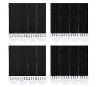 LLPT Picture Hanging Strips Detachable | 8 Pairs (16 Strips) | Medium 19 x 72 mm | Picture Hangers Without Nails | Removable Adhesive Strips | for Wall Posters Photos (MB1978) | Black