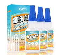 LLPT Super Glue | 3 Packs | Net 30g | Clear All Purpose Superglue with Anti-Clog Cap | Super Fast Strong Thin Adhesive Professional | Plastic Metal Ceramic Glass Leather DIY Craft (LSG030-3)