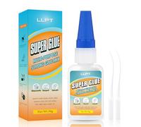 LLPT Super Glue | Net 30g | Clear All Purpose Superglue with Anti-Clog Cap | Super Fast Strong Thin Adhesive Professional | Plastic Metal Ceramic Glass Leather DIY Craft (LSG030-1) | 1 Pack