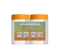 LLPT Tape and Drape Pre-Taped Masking Film | 2-Pack | 110cm(Unfolded) x 33m | Versatile Painter's Plastic Dust Sheets | for Auto Wall Furniture Painting and Spraying Protection (MFTO1133)