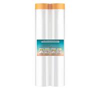 LLPT Tape and Drape Pre-Taped Masking Film | 2-Pack | 400cm(Unfolded) x 20m | Versatile Painter's Plastic Dust Sheets | for Auto Wall Furniture Painting and Spraying Protection (MFT4002)