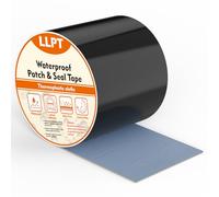 LLPT Waterproof Patch and Seal Tape | Extra Thick Adhesive Layer UV Resistant Backing Permanent bond Instant Seal | for Repairing Gaps Holes Cracks Tears (PST62110BK4) | Black | 101mm x 4m