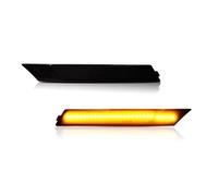 LLQJTC Car Indicator Turn Signal Light Replacement For Fusion For Mercury For Milan 2006 2007-2009 2PCS LED Bumper Side Blinker Lamp Turn Signal Light Marker Lights 6E5Z13200(Smoked Lens Amber)