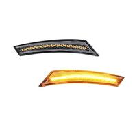 LLQJTC Car Indicator Turn Signal Light Replacement For Nissan For Frontier 2022-2024 2Pcs Front Side Marker Turn Signal Light With LED 261409BU0B 261459BU0B NI2556102 NI2557102(Clear Lens Amber)