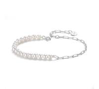 LLSHQ 14K Gold Asymmetrical Freshwater Pearl Bracelet, Unique Beaded, Elegant and Gift for Her