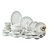 LLSHQ A Complete Set Of Bone China Tableware, Ceramic Household Dishes Set