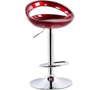 LLSHQ Adjustable Height Swivel Bar Stool Gloss Finish Kitchen bar-stool Counter with Abs Plastic Seat and Metal Pedal Gas Lift(H)