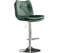 LLSHQ Adjustable Swivel Bar Stool 60 80cm Faux Leather bar-stools with Back and Footrest Stylish Dining Amp Kitchen for(C,Silver Leg)