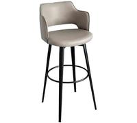 LLSHQ Bar Chair Stools High Household Swivel in The Island Counter Chairs Backrest(Gris)