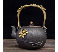 LLSHQ Cast Iron Teapot Handmade Uncoated Boiled Water Teapot Kung Fu Tea Pot Multiple Patterns are Available(B)