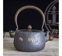 LLSHQ Cast Iron Teapot Handmade Uncoated Boiled Water Teapot Kung Fu Tea Pot Multiple Patterns are Available(D)