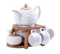 LLSHQ Ceramic Teacup Set 15pcs Ceramic Tea Set Pot Sugar Bowl Cup Holder Coffee Cup and Saucer Set European Afternoon Tea Cup 100 Coffee Cup Coffee Set Tea Coffee Pot Cups