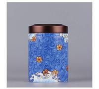 LLSHQ Funeral Souvenirs Funeral Urn for Adult&Pet Ashes,Human Medium and Large Memorial Urns, Small Handmade Ceramics Keepsake,Burial Urn at Home or Cemetery or Etiquette Container (Dark Blue 2.