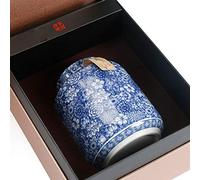 LLSHQ Funeral Souvenirs Funeral Urn for Adult&Pet Ashes,Human Medium and Small Memorial Urns,Handmade Ceramics Keepsake,Burial Urn at Home or Cemetery,Dog,cat Etiquette Container (d 10.5 * 13cm)