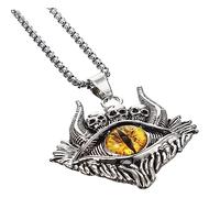LLSHQ Goth Eye Sterling Devil Evil Necklace Women Clavicle Accessory Pendant for Decor Neck Chain Stainless Steel