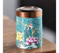 LLSHQ Keepsake urns for Ashes Colorful Enamel Ceramic Urn, Sealed Against Moisture Hand-Painted Ceramic Altar with Screw Cap Cremation Urn for Ashes 10/29 (Color : 4) (3)
