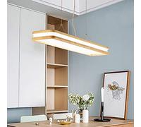 LLSHQ Nordic Wood Chandelier Pendant Ceiling Fixture Dining Table Hanging Lamp, Suspended Lights 24W Chandeliers for Kitchen Island Bedroom Restaurant