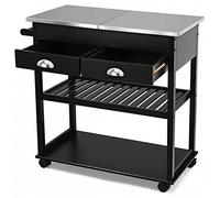 LLSHQ Rolling Kitchen Island Trolley Cart with Drawers Kitchen Storage Racks Parlor Bathroom Office Shelf Gadget