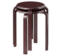 LLSHQ Round Solid Wood Dining Stool Stacking Storage Space Saving Home Living Room Office Chair with Nonslip Feet, Sitting Height 45 cm