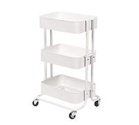 LLSHQ Trolley Cart Serving,Metal Kitchen Seasoning Shelf Rolling Cart Floor-Standing Bathroom Mobile Storage Cart Multi-Layer Storage Rack,Green,