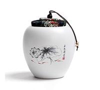 LLSHQ Urns Cremation Urn By Funeral Urn For Human Ashes Adult Medium Size Colorful Life Ash Canister 9.7x12.2cm (White 1)