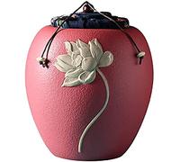 LLSHQ Urns For Funeral Urn Cremation Urns Pet Urn Ceramics Seal Moisture Proof At The Family Funeral Or Crematorium (A 14cmX12cm)