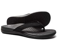 LLSOARSS SOARFREE Plantar Fasciitis Feet Sandal with Arch Support - Best Orthotic flip Flops for Flat FeetHeel Pain- for Women (8 M US, Black)