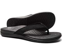 LLSOARSS SOARFREE Womens Soarfree Plantar Fasciitis Feet Sandal With Arch Support - Best Orthotic Flip Flops For Flat Feet,Heel Pain- (7 M Us, Black)