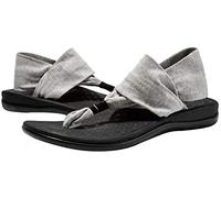 LLSOARSS Women's Plantar Fasciitis Feet Yoga Sling Sandal Arch Supports Orthotics Flip Flops Relieve Flat Feet, High Arch, Foot Pain Grey Size: 5 UK