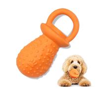 LLSPET Latex Chew Dog Toys, Novelty Squeaky Pacifier Dog Toys, 5.2" Durable Pacifier Dog Chew Toys for Small and Medium Dogs(Orange,1 Pcs)