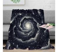 LLSZAHD 3D Print Blanket Baby Size Galactic Vortex Ultra-soft Warm Puffy Flannel Throws Blankets, Versatile Throw Blanket 30"x40" for Bedroom Couch Bed Sofa Bedding (76x101cm)