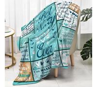 LLSZAHD 3D Print Double Size Throws Blanket Blue Letter Blocks Comfort Soft Sofa Bed Flannel Blanket 128x152cm, Modern Fashion Design Style Children Adults Bedroom Decor - Travel Blankets 50"x60"