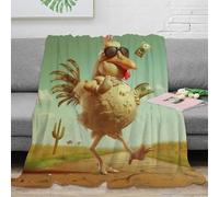 LLSZAHD 3D Print Double Size Throws Blanket Chicken and Banknotes Comfort Soft Sofa Bed Flannel Blanket 128x152cm, Modern Fashion Design Style Children Adults Bedroom Decor - Travel Blankets 50"x60"