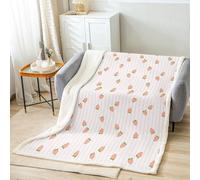 LLSZAHD 3D Print Double Size Throws Blanket Pink Strawberry Comfort Soft Sofa Bed Flannel Blanket 128x152cm, Modern Fashion Design Style Children Adults Bedroom Decor - Travel Blankets 50"x60"