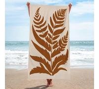 LLSZAHD Beach Towel Fern Leaf Illustration Microfibre Towels Quick Dry Sand Free, Super Soft Beach Blanket Bath Shower Towel - 70x140cm/28 x56