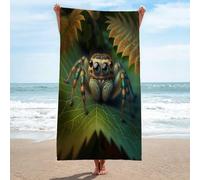 LLSZAHD Beach Towels for Adults Jumping Spider Microfibre Towels Quick Dry Sand Free, Super Soft Beach Blanket Bath Shower Towel - 90x200cm/36 x79