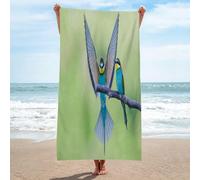 LLSZAHD Beach Towels Yellow-Throated Bee-Eaters Microfibre Towels Quick Dry Sand Free, Super Soft Beach Blanket Bath Shower Towel - 75x150cm/30 x60