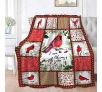 LLSZAHD Christmas Robin Super King Size Blankets,Holly Leaves, Ultra-soft Warm Puffy Flannel Throw Blanket, Versatile Throws Blankets 87"x94" for Bedroom Couch Bed Sofa Bedding (221x239cm)