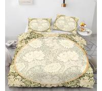 LLSZAHD Double Duvet Cover Circle Duvet Cover Sets 3D Printed Retro Patterns Double Bedding Set with Zipper 110gsm Microfiber Breathable Soft Quilt Covers Double and 2 Pillowcases 19" x 29"