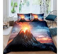 LLSZAHD Duvet Cover Baby Single blue volcano Printing And Dyeing Duvet Cover,Soft Four Seasons Bedding,Quilt cover 120x150cm with 1 pillowcase 40x60cm,Set Kids Will Love It