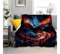 LLSZAHD Fire Phoenix Throws Blanket King Size, Mythical Creatures, Comfort Soft Sofa Bed Throw Blanket 152x204cm, Fashion Design Style Children Adults Bedroom Decor - Fluffy Blankets 60"x80"