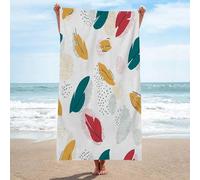 LLSZAHD Kids Beach Towel Polka Dot Feather Pattern Microfibre Dock and Bay Beach Towel Soft Quick Dry Sand Free Absorbent, Travel, Swimming, Camping 1 Piece W76xL150cm/29 x59